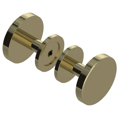 Rubinet Shower Door Knob (set) Natural Brass