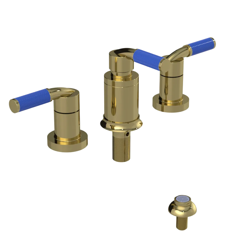 Rubinet Bidet Fitting with Spray, Diverter, and Vacum Breaker (Less Drain) Bright Brass