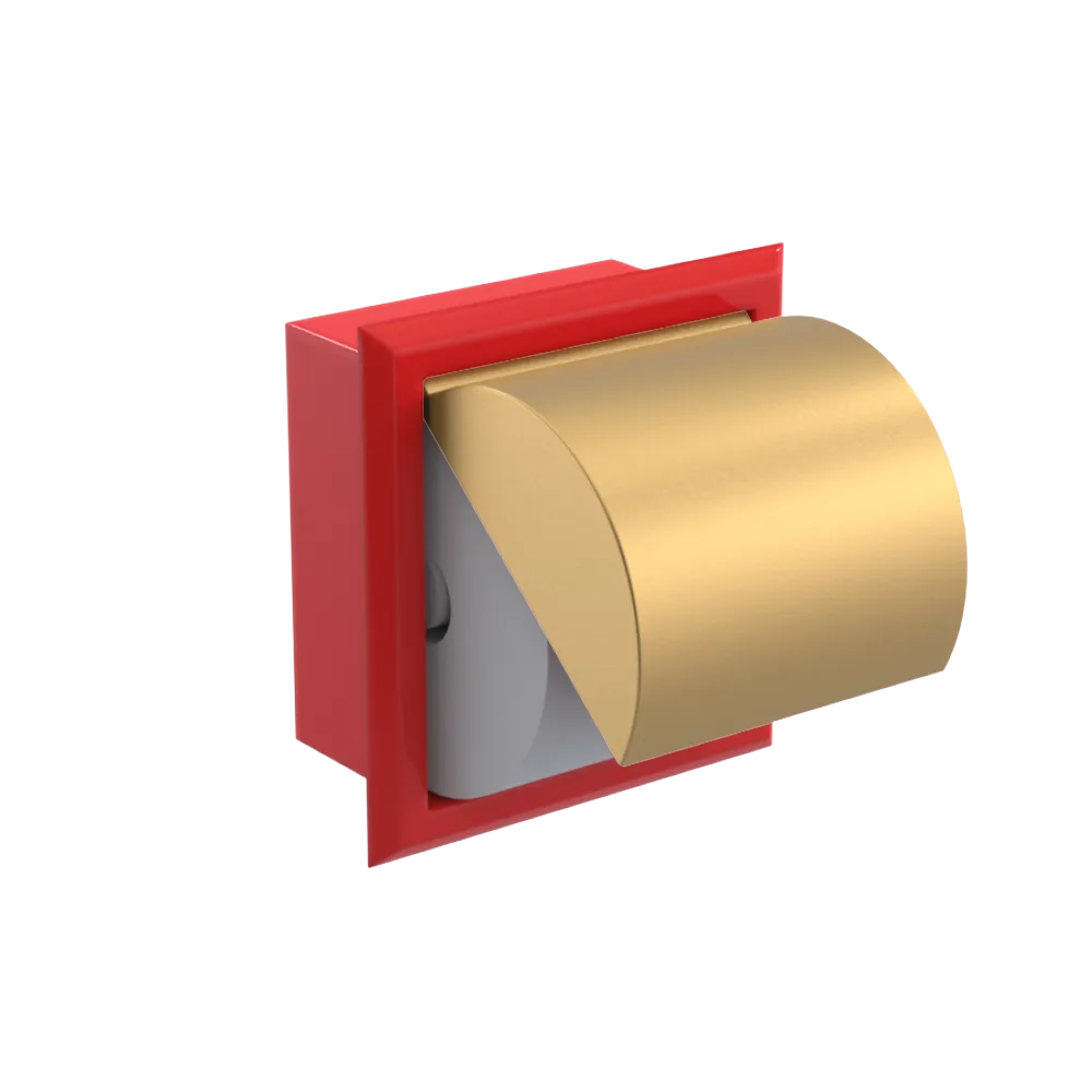 Rubinet RECESSED TOILET PAPER HOLDER Red