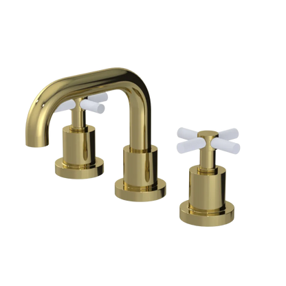Rubinet Widespread Lav. Set. (less drain) Natural Brass