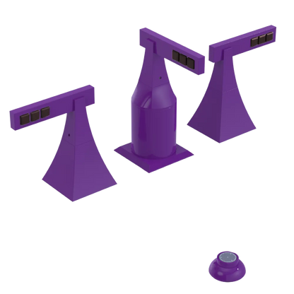 Rubinet Bidet Fitting with Spray, Diverter, and Vacum Breaker (Less Drain) Purple Haze