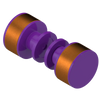 Rubinet Shower Door Knob (set) Purple Haze