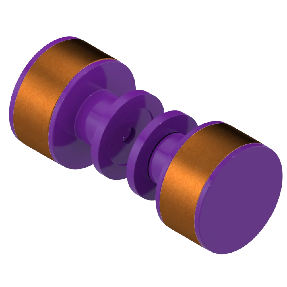 Rubinet Shower Door Knob (set) Purple Haze