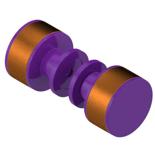 Rubinet Shower Door Knob (set) Purple Haze