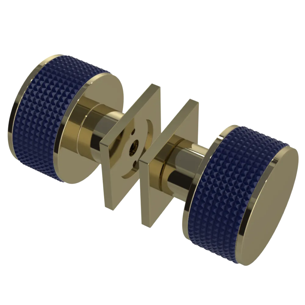 Rubinet Shower Door Knob (set) Natural Brass
