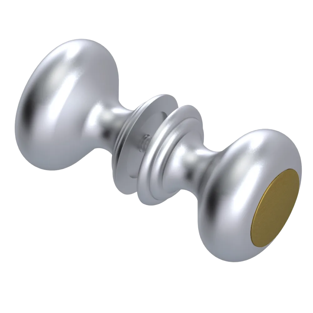 Rubinet Shower Door Knob (set) Satin Chrome