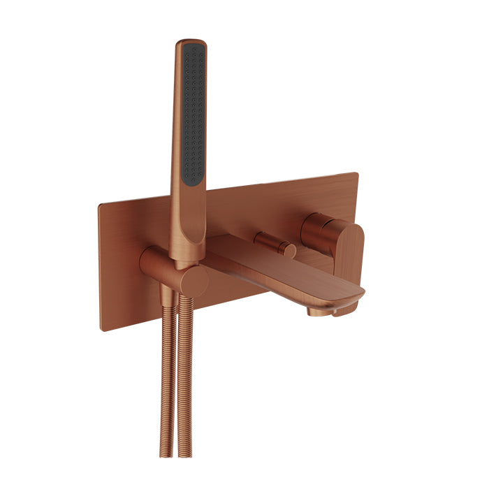 Baril Wall-mounted tub faucet with hand shower