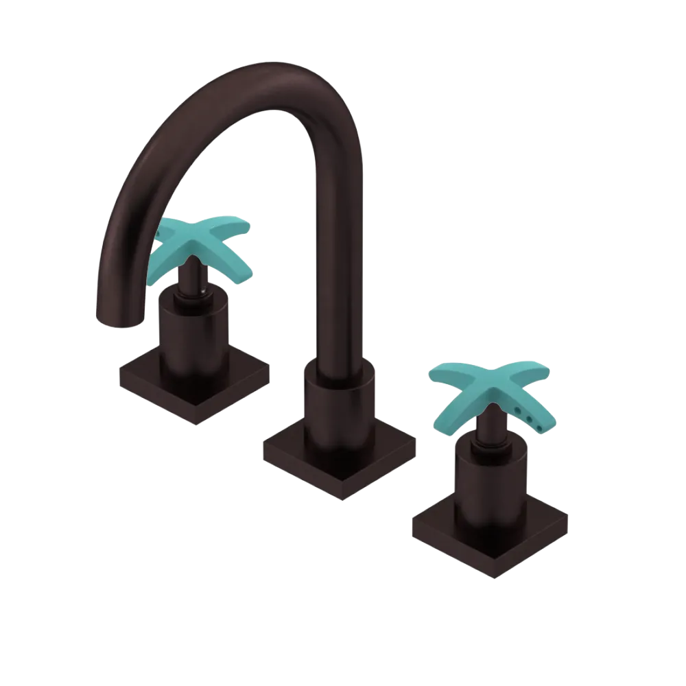 Rubinet Widespread Lav. Set. (less drain) Oil Rubbed Bronze