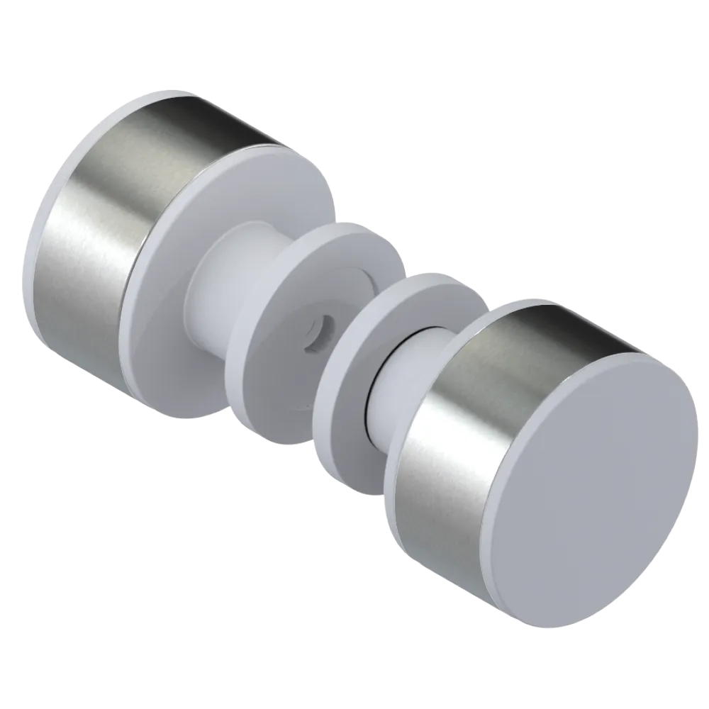 Rubinet Shower Door Knob (set) Matt White