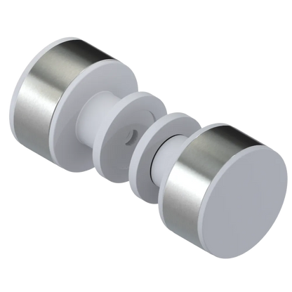 Rubinet Shower Door Knob (set) Matt White
