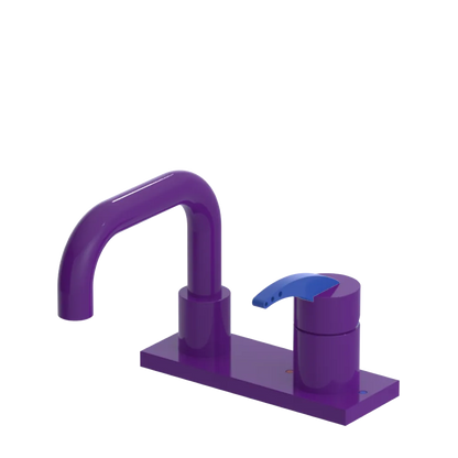 Rubinet 4" Centre Single Control Lav. Set. with Genesis spout (less drain) Purple Haze
