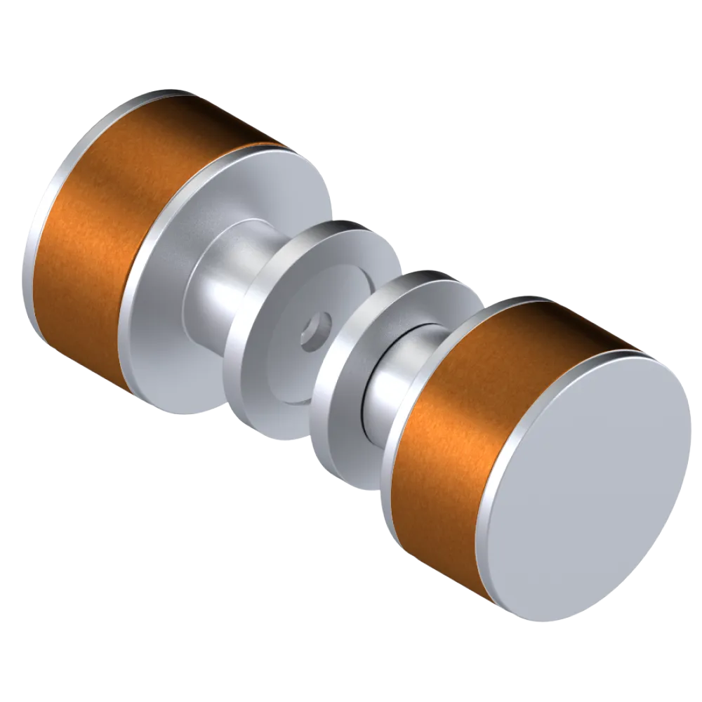 Rubinet Shower Door Knob (set) Satin Chrome