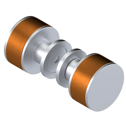 Rubinet Shower Door Knob (set) Satin Chrome
