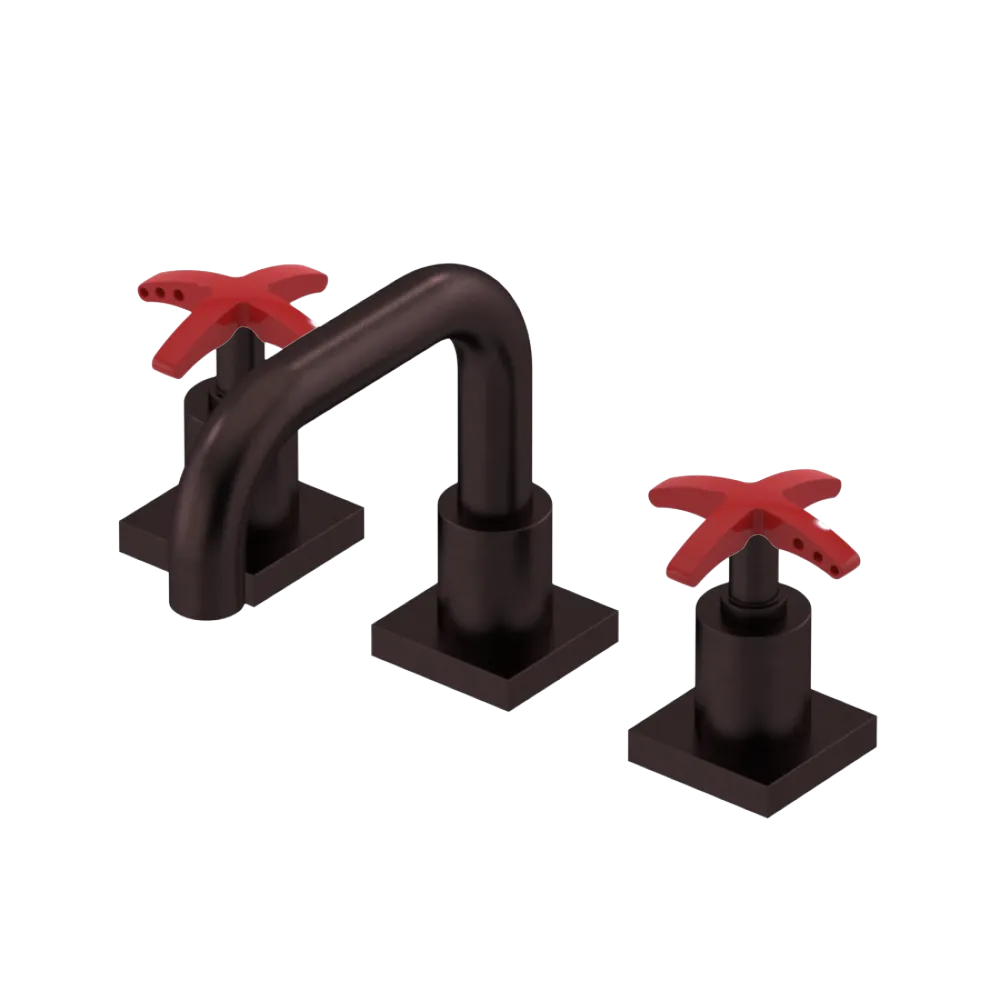 Rubinet Widespread Lav. Set. with Genesis spout (less drain) Oil Rubbed Bronze