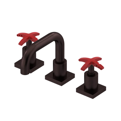 Rubinet Widespread Lav. Set. with Genesis spout (less drain) Oil Rubbed Bronze