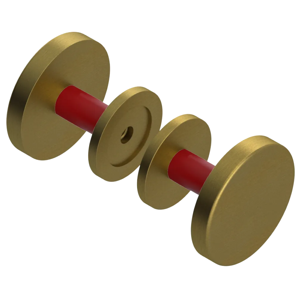Rubinet Shower Door Knob (set) Antique Brass Matt