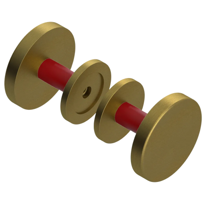 Rubinet Shower Door Knob (set) Antique Brass Matt