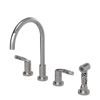 Rubinet Widespread Kitchen Set with Hand Spray Polished Nickel