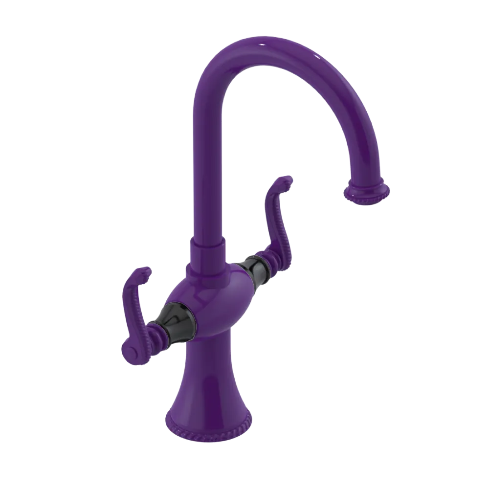 Rubinet Single Hole Dual Handle Lav. Set. (less drain) Purple Haze