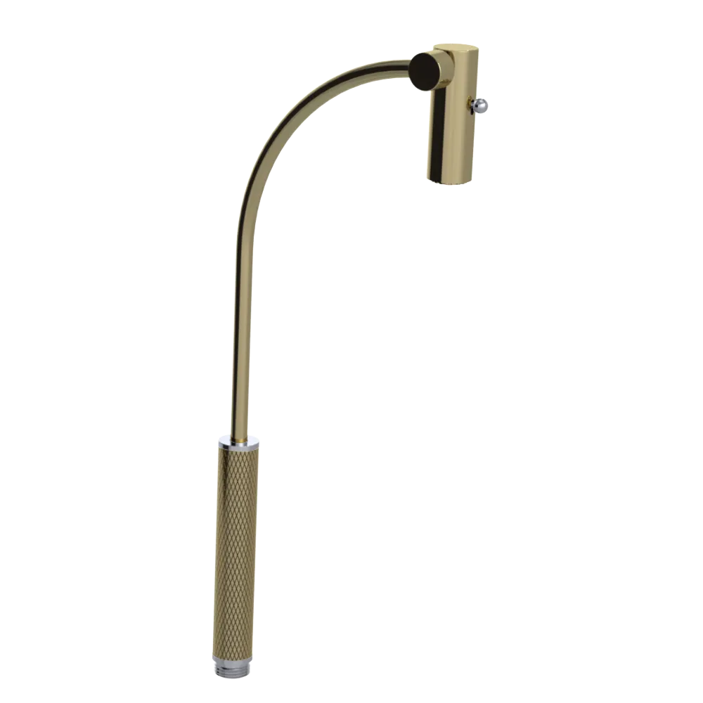 Rubinet Hand Held Shower Bidet Only Natural Brass
