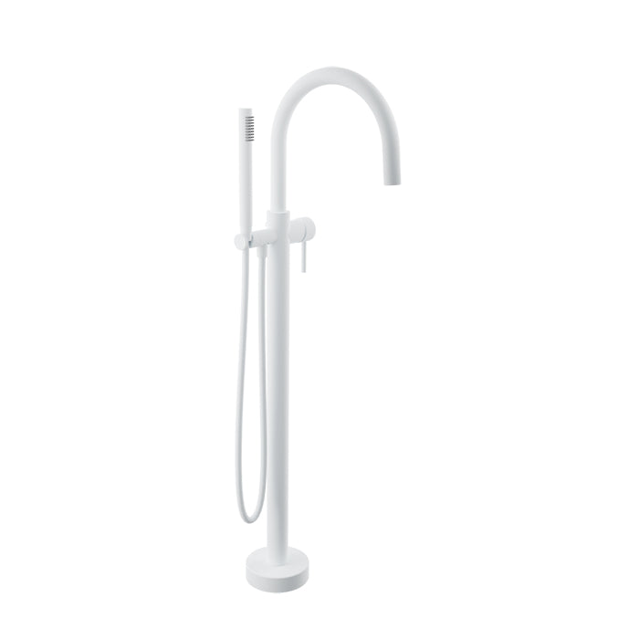 Baril Floor-mounted tub filler with hand shower