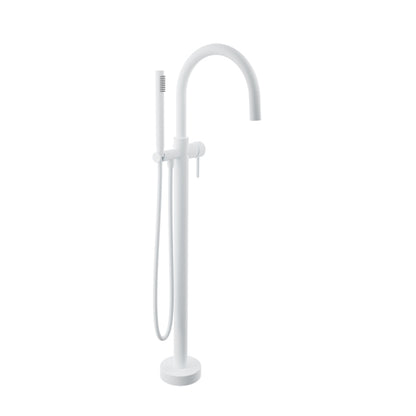 Baril Floor-mounted tub filler with hand shower