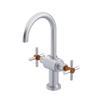 Rubinet Single Hole Dual Handle Lav. Set with LaSalle Spout (less drain) Satin Chrome
