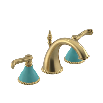 Rubinet Widespread Lav. Set. (less drain) Satin Brass