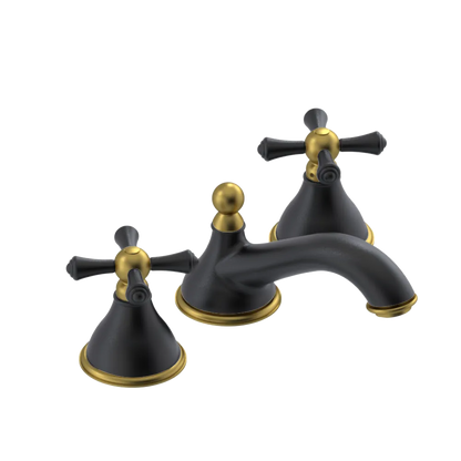 Rubinet Widespread Lav. Set. (less drain) Matt Black