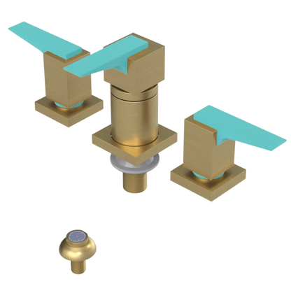 Rubinet Bidet Fitting with Spray, Diverter, and Vacuum Breaker (less drain) Satin Brass