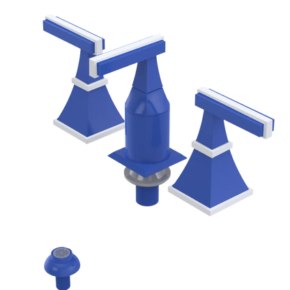 Rubinet Bidet Fitting with Spray, Diverter, and Vacum Breaker (Less Drain) Blu Jean