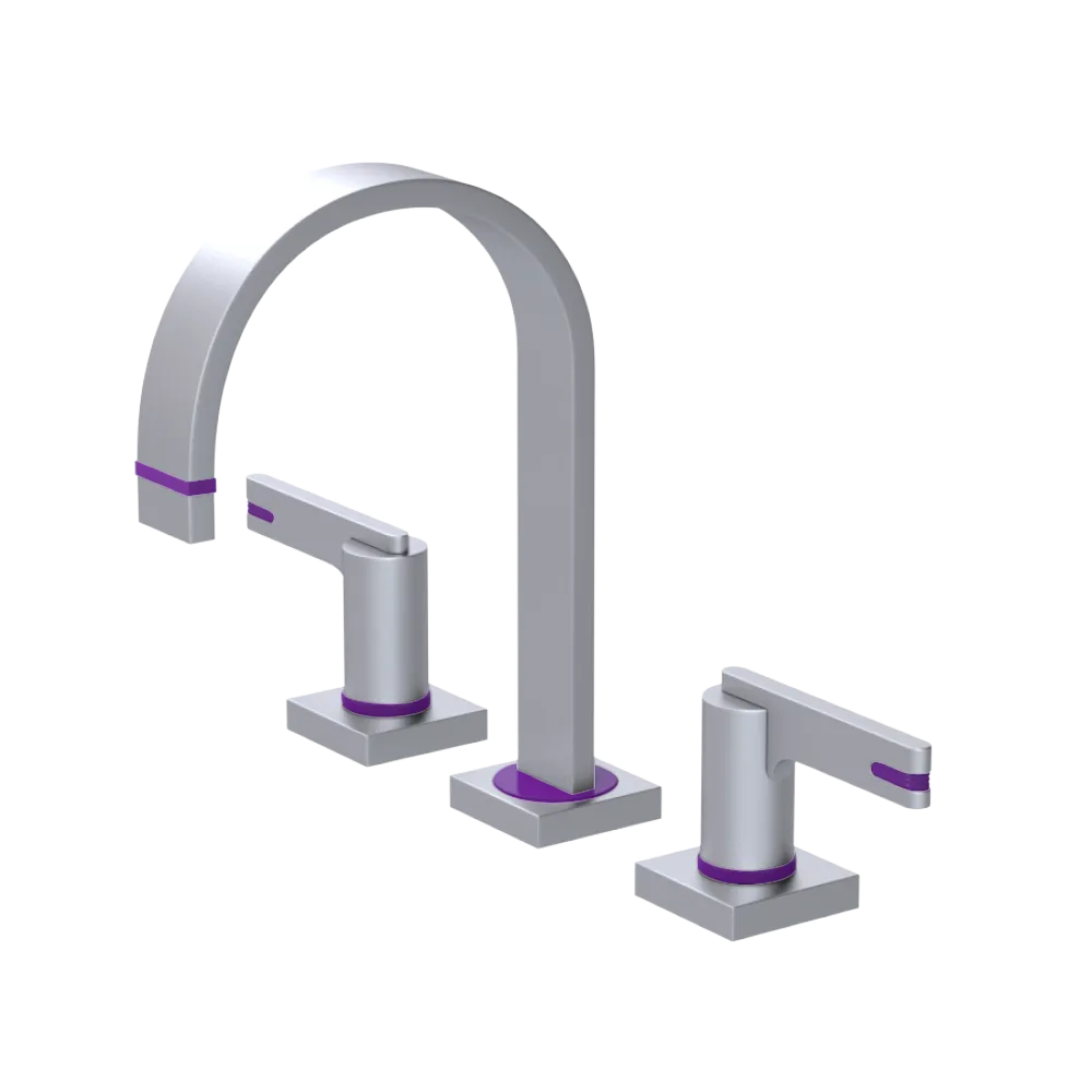 Rubinet Widespread Lav. Set. (less drain) Satin Chrome