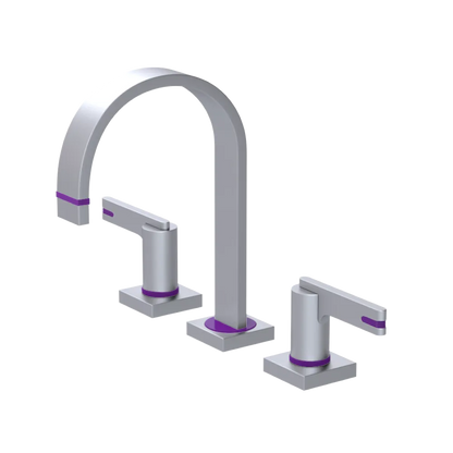 Rubinet Widespread Lav. Set. (less drain) Satin Chrome