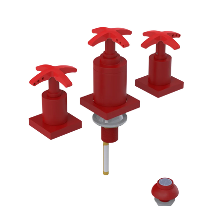 Rubinet Bidet Fitting with Spray, Diverter, and Vacuum Breaker (less drain) Maroon