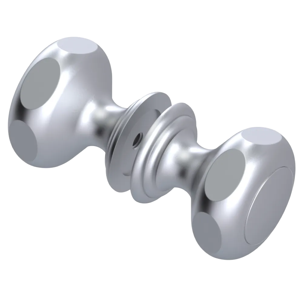 Rubinet Shower Door Knob (set) Satin Chrome