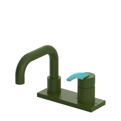 Rubinet 4" Centre Single Control Lav. Set. with Genesis spout (less drain) Green Envy