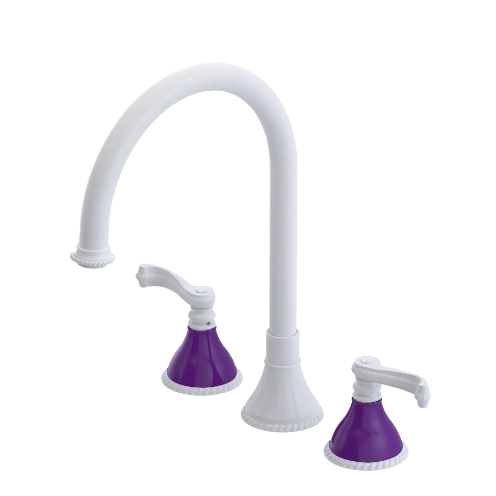 Rubinet Widespread Kitchen Set White