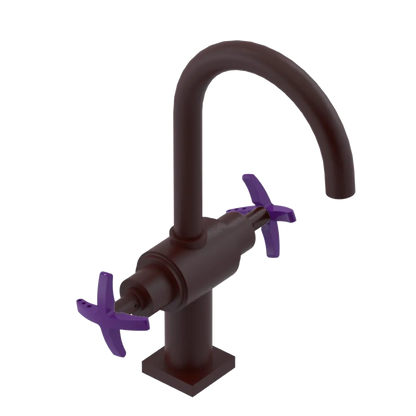 Rubinet Single Hole Dual Handle Lav. Set. (less drain) Bordeaux