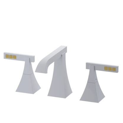 Rubinet Widespread Lav. Set. (less drain) Matt White