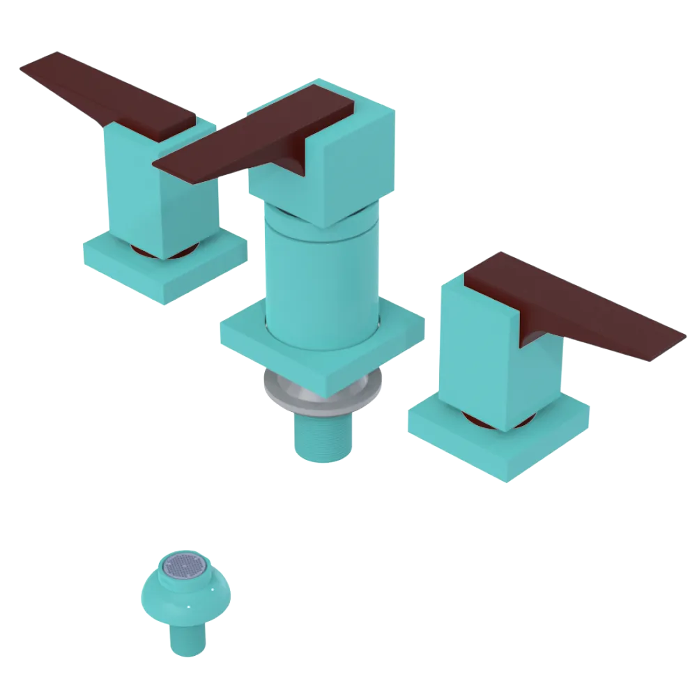 Rubinet Bidet Fitting with Spray, Diverter, and Vacuum Breaker (less drain) Aqua