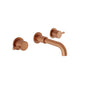 Baril Trim only for two handles wall-mounted lavatory faucet, drain not included