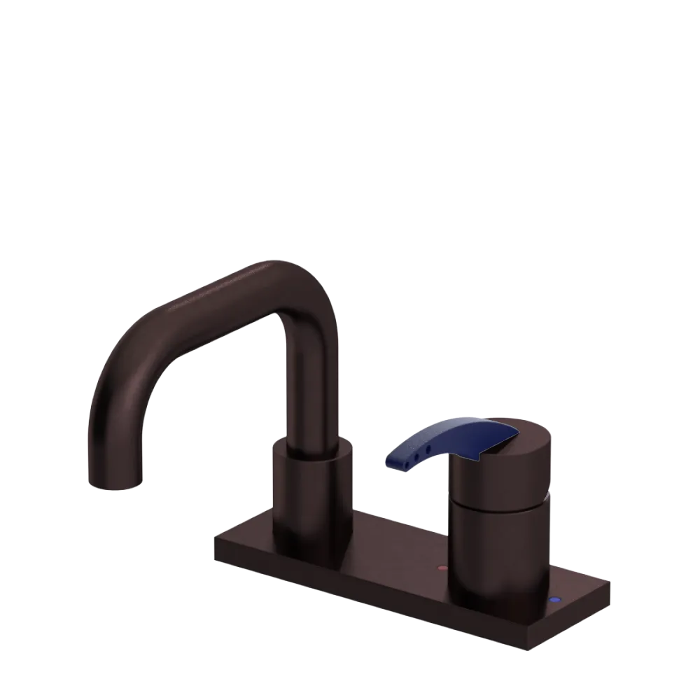 Rubinet 4" Centre Single Control Lav. Set. with Genesis spout (less drain) Oil Rubbed Bronze