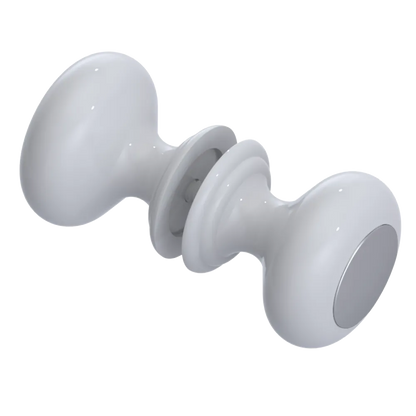 Rubinet Shower Door Knob (set) White
