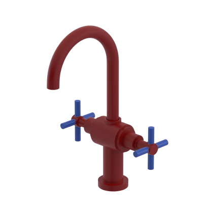 Rubinet Single Hole Dual Handle Lav. Set with LaSalle Spout (less drain) Maroon