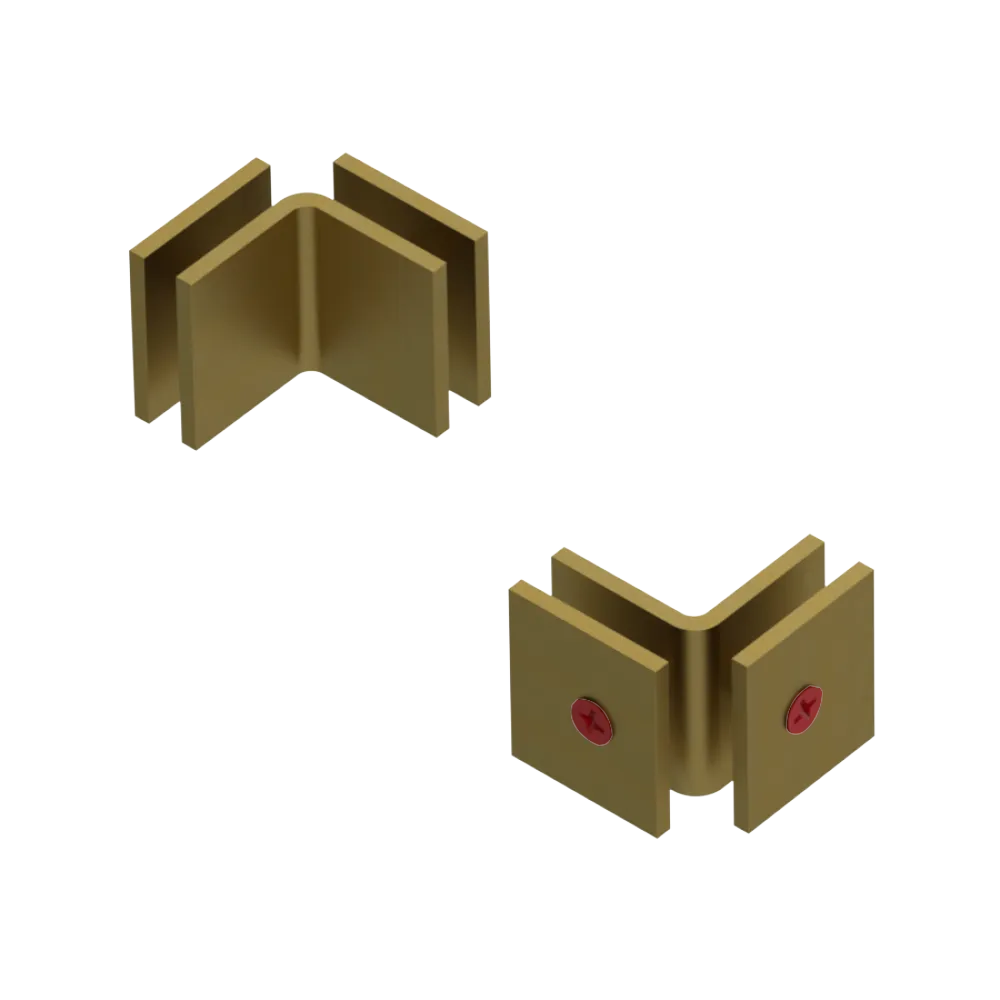 Rubinet 90 Glass to Glass Open Face Antique Brass Matt