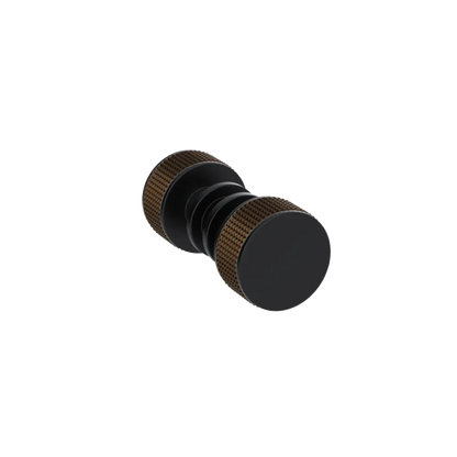 Rubinet Shower Door Knob (set) Matt Black