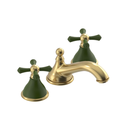 Rubinet Widespread Lav. Set. (less drain) Satin Brass