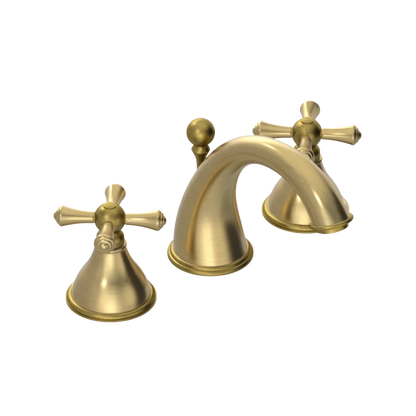 Rubinet Widespread Lav. Set. (less drain) Satin Brass