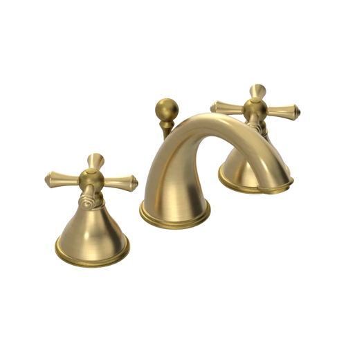 Rubinet Widespread Lav. Set. (less drain) Satin Brass