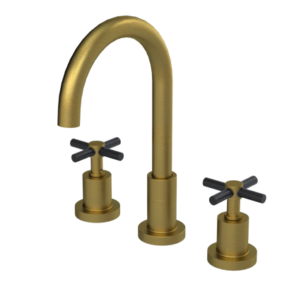 Rubinet Widespread Kitchen Set with LaSalle Spout Antique Brass Matt